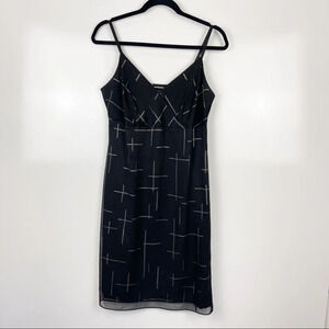 Vintage 90's Preview Collection Sleeveless Sheer Overlay Knee Length Dress 6P